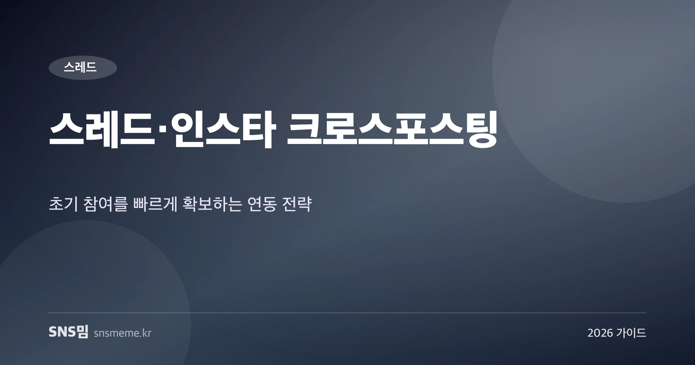 스레드·인스타그램 크로스포스팅 전략 가이드 히어로 이미지