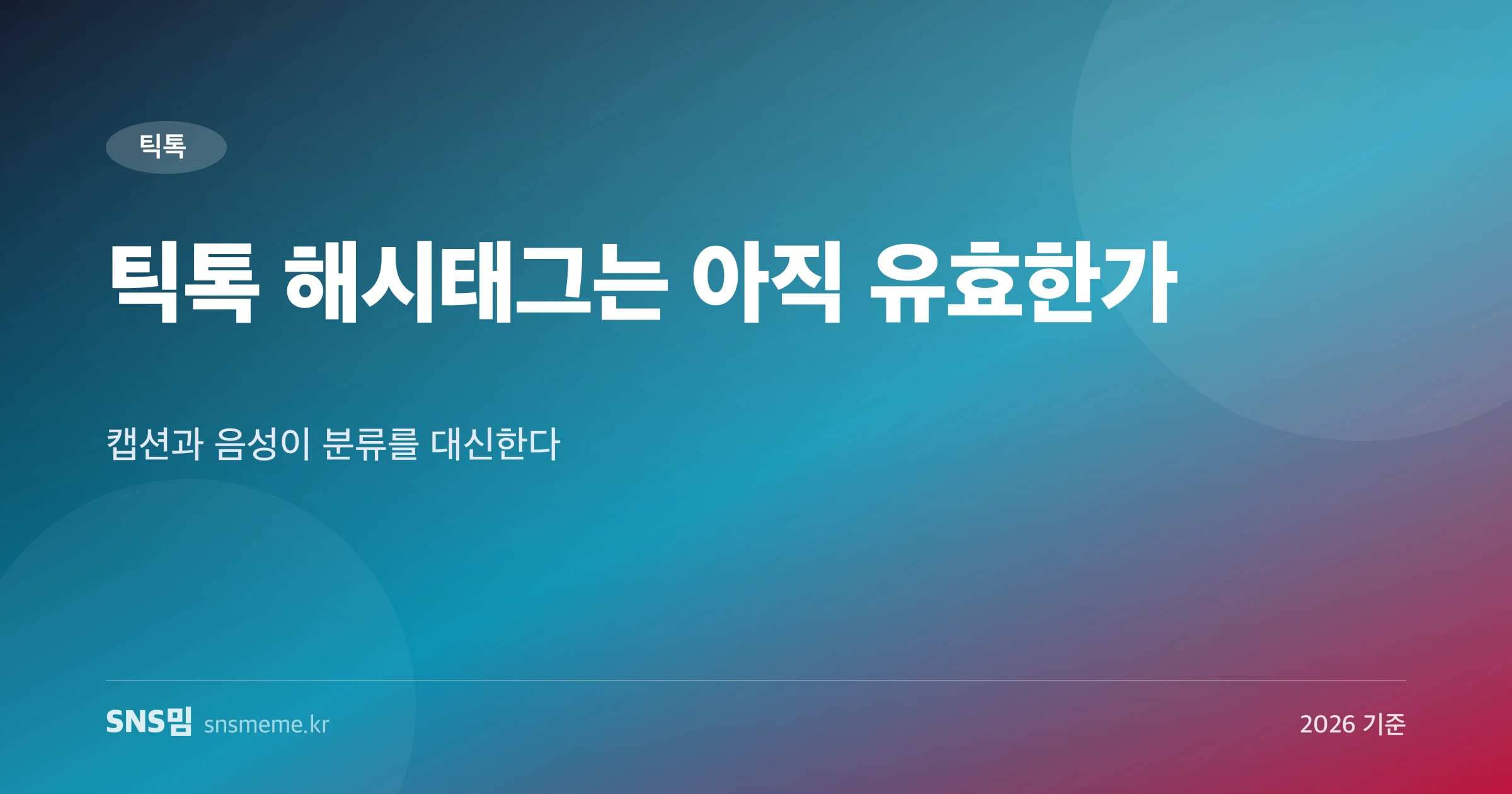 틱톡 해시태그 전략 가이드 히어로 이미지
