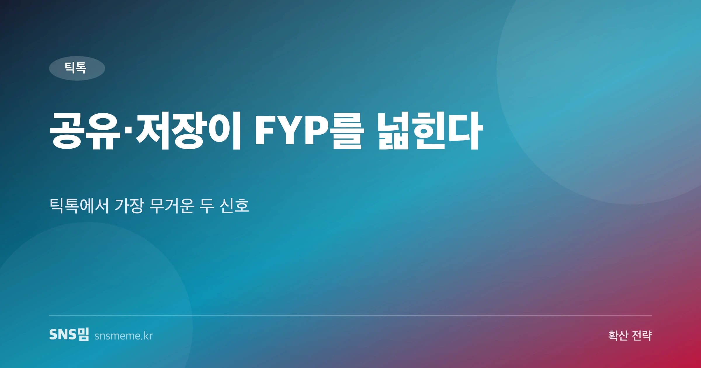 틱톡 공유·저장 전략 가이드 히어로 이미지